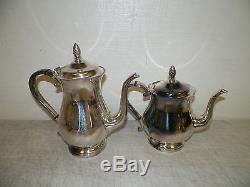 Gorham Newport Silverplate 5 Pc Tea Set Teapot Coffee Creamer Sugar Bowl Good