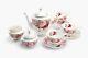 Grace Teaware Peony And Strawberry Bone China 11-piece Tea Set
