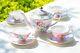 Grace Teaware Pink Flower Garden Fine Porcelain Tea Set