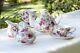 Grace Teaware Pink Summer Rose Fine Porcelain 11-piece Tea Set