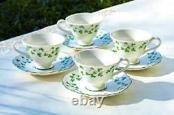 Grace Teaware Shamrock Fine Porcelain 11-Piece Tea Set Tulip Shape Cups