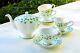 Grace Teaware Shamrock Fine Porcelain 9-piece Tea Set Tulip Shape Cups