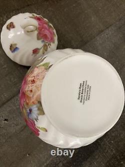 Grace's Bone China Coastline Imports SANDRA'S ROSE Teapot Sugar Creamer Cup 16pi