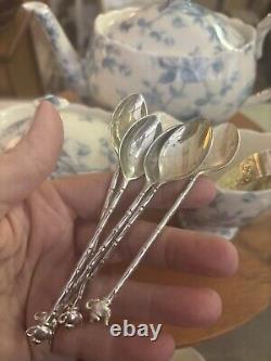 Grace's China Tea Set. Ivory And Blue Floral 19 Pc SET