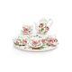 Gracie China Rose Chintz 8-ounce Porcelain Tea Cup And Saucer Set Of 4 Gift