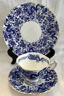 HAMMERSLEY Bone China PEKIN BLUE DRAGON 17 Piece LUNCHEON SET Teapot Salads Cups