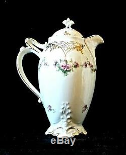 HERMANN OHME Exc. Cond. Clairon Hand Painted Chocolate/Coffee/Tea Pot 1892-1918