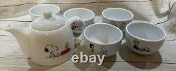 HTF New in Box Sun Hing Snoopy & Friends Peanuts Tea Pot Strainer & Cup Set NIB