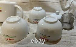 HTF New in Box Sun Hing Snoopy & Friends Peanuts Tea Pot Strainer & Cup Set NIB