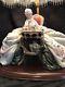 Huge 13x20 Capodimonte Beautiful Lady Figure Tea Pot Set Roses Lamp & Shade