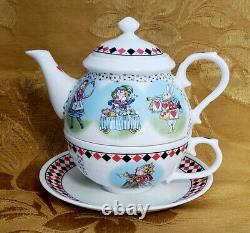 Halcyon Days/fortnum & Mason Alice In Wonderland Tea For One Teapot Set