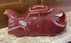 Hall China Original 1938 Automobile Teapot Maroon Perfect