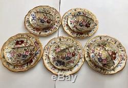 Hammersley Queen Anne tea set, teapot, 5set Of cup, saucer, plate