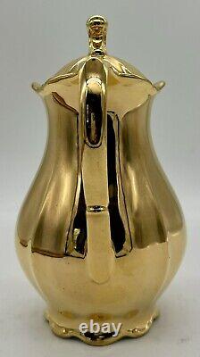 Hand Paint 24kt Gold Porcelain Coffee Pot Bavaria Germany BEAUTIFUL RARE & CLEAN