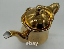 Hand Paint 24kt Gold Porcelain Coffee Pot Bavaria Germany BEAUTIFUL RARE & CLEAN