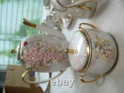 Hand-made Porcelain Coffee and Tea Set 22 Matched Pieces Fenix Kislovodsk withCOA