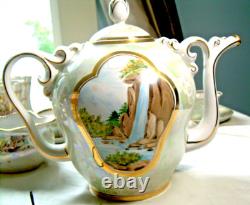 Hand-made Porcelain Coffee and Tea Set 22 Matched Pieces Fenix Kislovodsk withCOA
