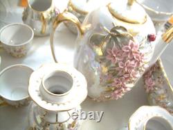 Hand-made Porcelain Coffee and Tea Set 22 Matched Pieces Fenix Kislovodsk withCOA