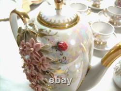 Hand-made Porcelain Coffee and Tea Set 22 Matched Pieces Fenix Kislovodsk withCOA Hand-made Porcelain Coffee and Tea Set 22 Matched Pieces Fenix Kislovodsk withCOA