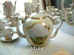 Hand-made Porcelain Coffee and Tea Set 22 Matched Pieces Fenix Kislovodsk withCOA