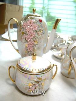 Hand-made Porcelain Coffee and Tea Set 22 Matched Pieces Fenix Kislovodsk withCOA