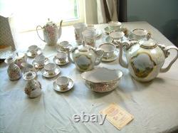 Hand-made Porcelain Coffee and Tea Set 22 Matched Pieces Fenix Kislovodsk withCOA