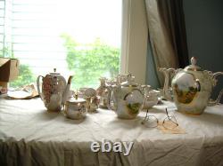 Hand-made Porcelain Coffee and Tea Set 22 Matched Pieces Fenix Kislovodsk withCOA
