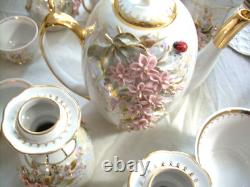 Hand-made Porcelain Coffee and Tea Set 22 Matched Pieces Fenix Kislovodsk withCOA