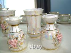 Hand-made Porcelain Coffee and Tea Set 22 Matched Pieces Fenix Kislovodsk withCOA