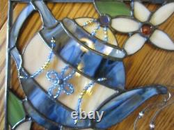 Handcrafted Teapot Stained Glass Corners, Art, Polish Pottery, Coffee, Tea Shop