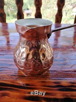 Handmade Authentic Copper Bosnian coffee set for 6 people