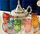 Handmade Moroccan Luxurious Tea Set, 6 Cups Tea Glasses, Teapot, Tea Tray New
