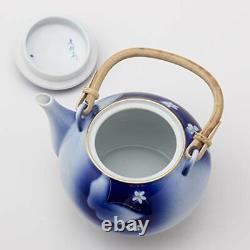 Hasami ware Tea Pot Cup withlid Set Kyusu Butterfly Blue Ceramic Traditional Japan