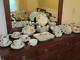 Haviland & Co Limoges France 50 Piece China Dish Set Flower & Ivy With Teapot