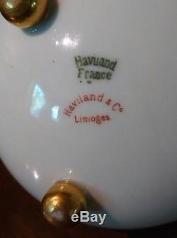 Haviland Limoges Antique Tea Set Tea Pot / Sugar Bowl / Creamer Perfect conditio