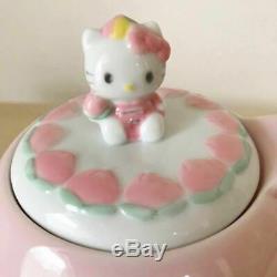 Hello Kitty Teapot & Cup & Saucer Set Chinese Series Pottery 1997 Sanrio Rare JP