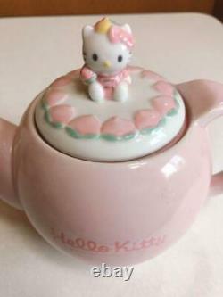 Hello Kitty Teapot & Saucer Set Chinese Series Pottery 1997 Sanrio New JP RSMI