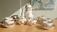 Herend Indian Basket Hungary Tea Coffee Pot Cups Saucers Cream Sugar Set For Six