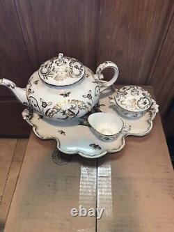 Herend Rothschild Hvngary Platter, Teapot, Cream Serving Set