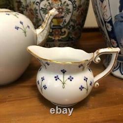 Herend Teapot Creamer Sugar Hand Painted First Edition\ Set Unknown Pattern