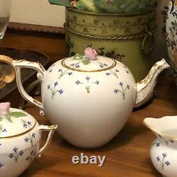 Herend Teapot Creamer Sugar Hand Painted First Edition\ Set Unknown Pattern