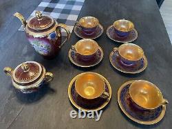 Hertel Jacob Set of 6 Cups/Saucers + Tea Pot / Creamer GERMANY