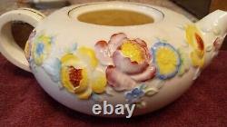 Hirode Porcelain Vintage Stackable Teapot with Cream and Sugar Containers