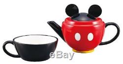 Hm0148 Disney Mickey Mouse teapot set (pot and mug) Gift from Japan