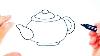 How To Draw A Teapot For Kids Teapot Easy Draw Tutorial