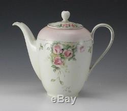 Hutschenreuther Arzberg Barvaria Hand painted Tea Pot, c 1920s Pink Roses