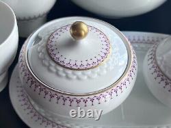 Hutschenreuther Coffee Pot Tea Set Red Melodie Pattern 8037 Service for 12