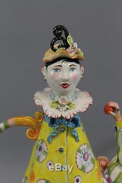 IRINA ZAYTCEVA Handmade Whimisical Porcelain Figural Woman Teapot Coffee Pot