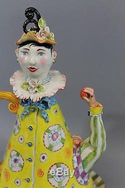 IRINA ZAYTCEVA Handmade Whimisical Porcelain Figural Woman Teapot Coffee Pot