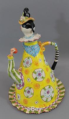 IRINA ZAYTCEVA Handmade Whimisical Porcelain Figural Woman Teapot Coffee Pot